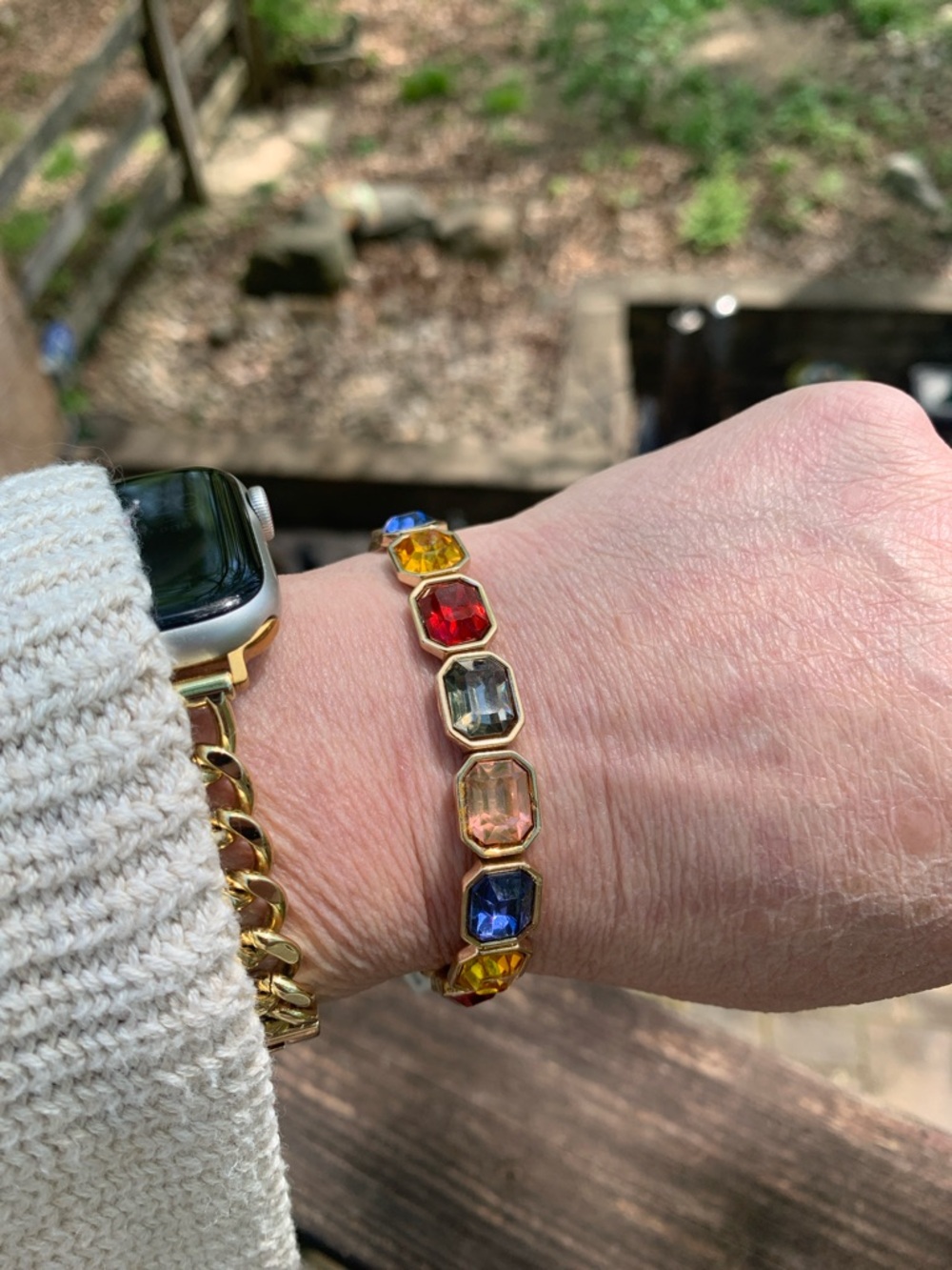 NWT Rhinestone stretch bracelet - Picture 4 of 9